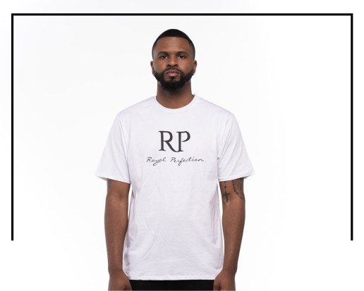 The Royal Black & White Tee