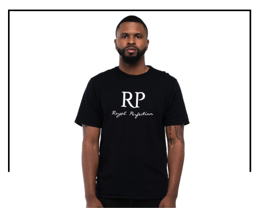 The Royal Black & White Tee